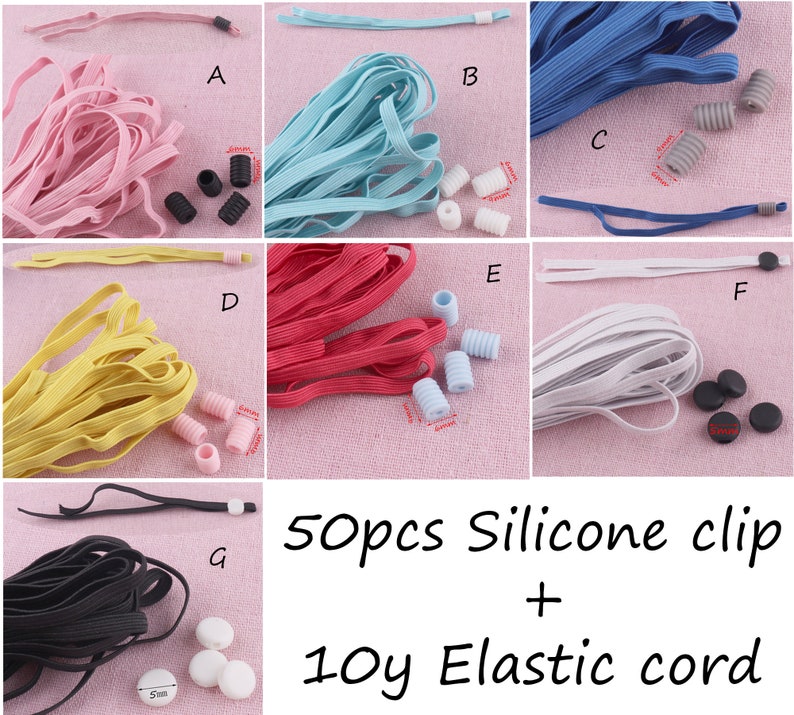 Silicone Cord Stopper1/4''colorful Elastic Cordcord Etsy