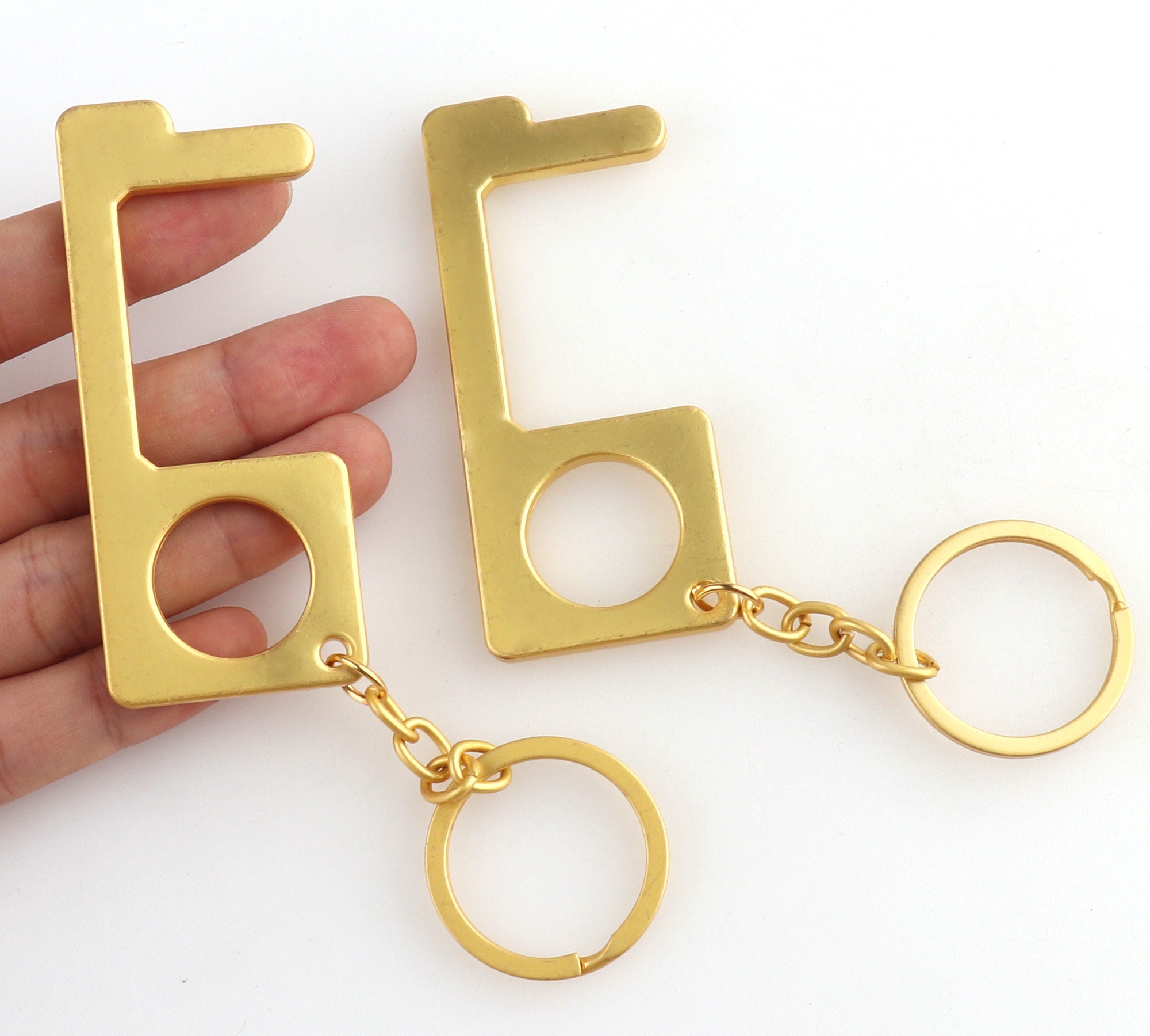Gold Door Opener keyring No Touch Hygienic Door Openermetal Etsy