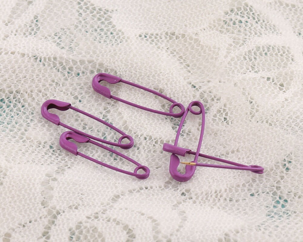 Purple Safety Pin Copper Pins 100pcs 184mm Mini Safety Pins Etsy