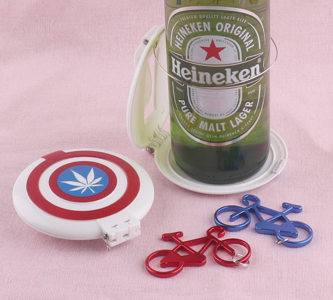 Beer Holder With Keychains Bottle Openerpersonalized Outdoor Etsy