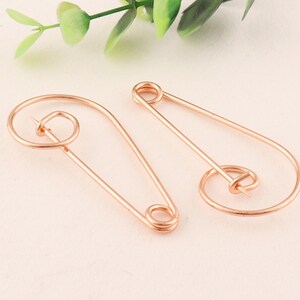 20 pcs Rose Gold/Silver Large Safety Pins,5628 mm Brooch Pin Back Safety Pin Giant Safety Pin,metal brooch pins kilt pins for clothes image 4