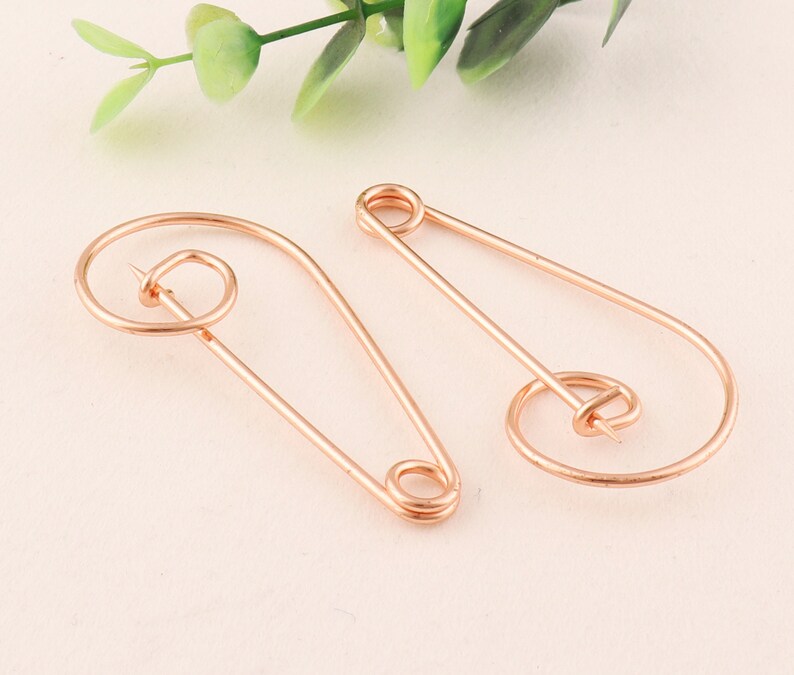 20 pcs Rose Gold/Silver Large Safety Pins,5628 mm Brooch Pin Back Safety Pin Giant Safety Pin,metal brooch pins kilt pins for clothes image 4