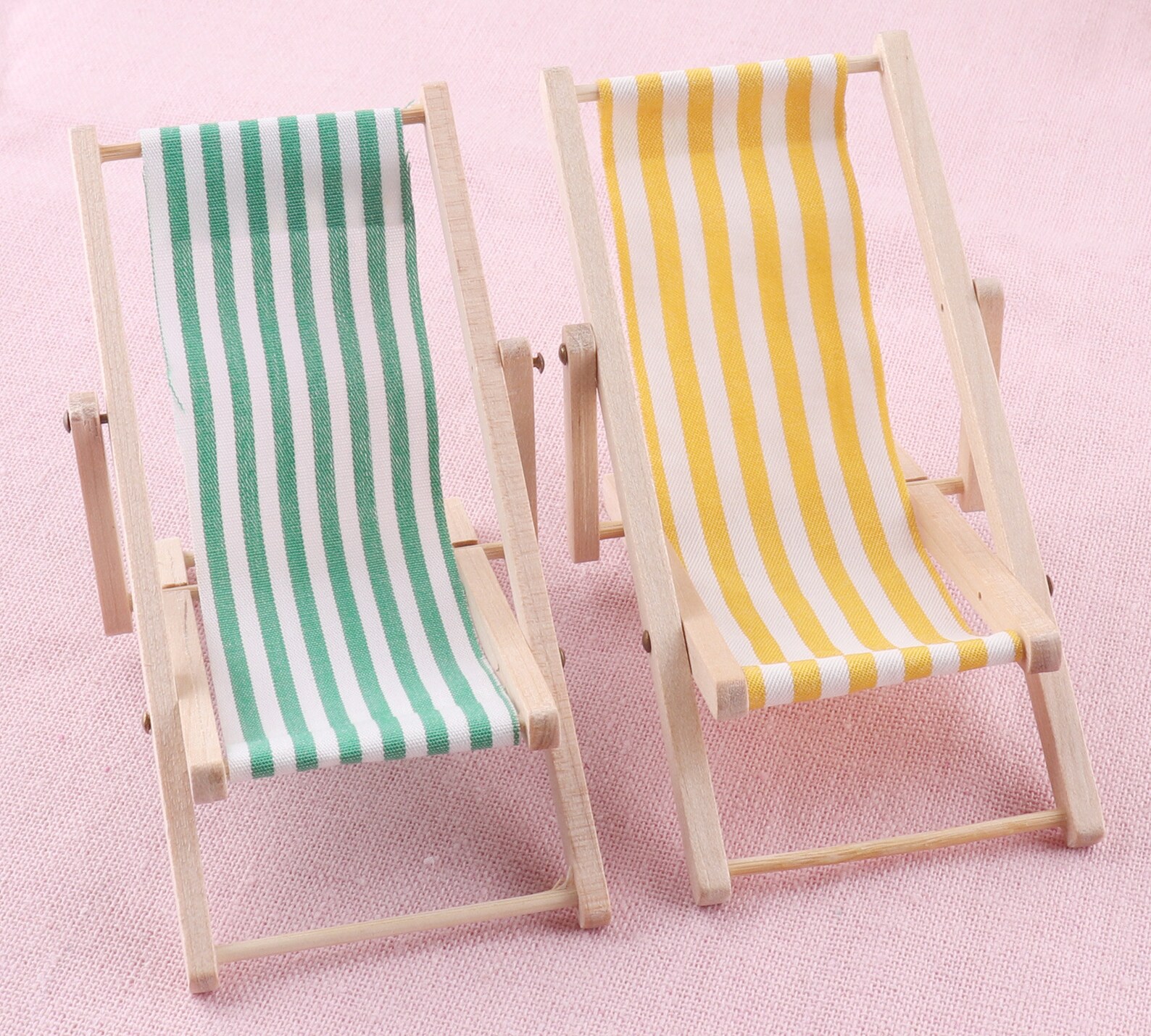 Miniature Beach Chaircute Art Wooden Dollhouse Mini Beach Etsy