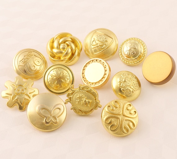 Models Gold Buttons,metal Buttons,gold Buttons for Knitting With  Shank,fashion Buttons for Buttons Sewing Clothing Shirt Hat-10/20 Pcs. 