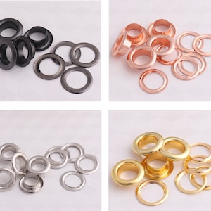 Metal eyelets,copper grommets eyelets,colorful eyelets with washer,eyelets for shoes clothes leather canvas making 13.5*5*7.5 mm-50/200 pcs