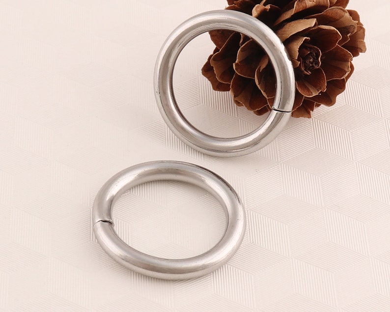 Silver Metal O Rings,22 mm Round ring O rings,Purse ring Round rings,Bag Holder Handbag Purse Bag Clasp for Clothes Bags Belt 30 pcs