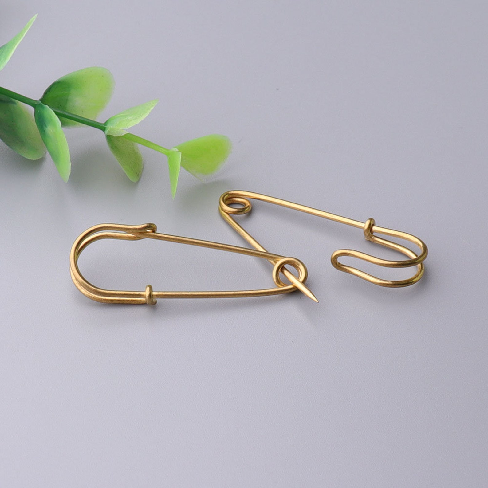 Gold safety pins 12pcs 4010mm bar pins decorative pins metal Etsy