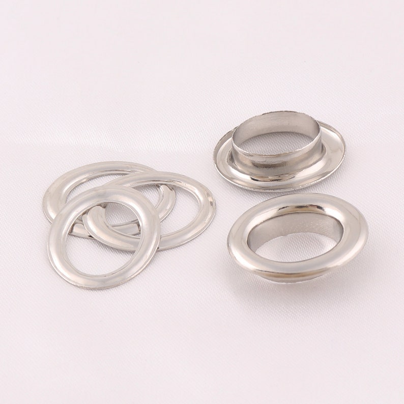 Metal Eyelets With Washer Oval Eyelet Grommets Silver Grommet Etsy