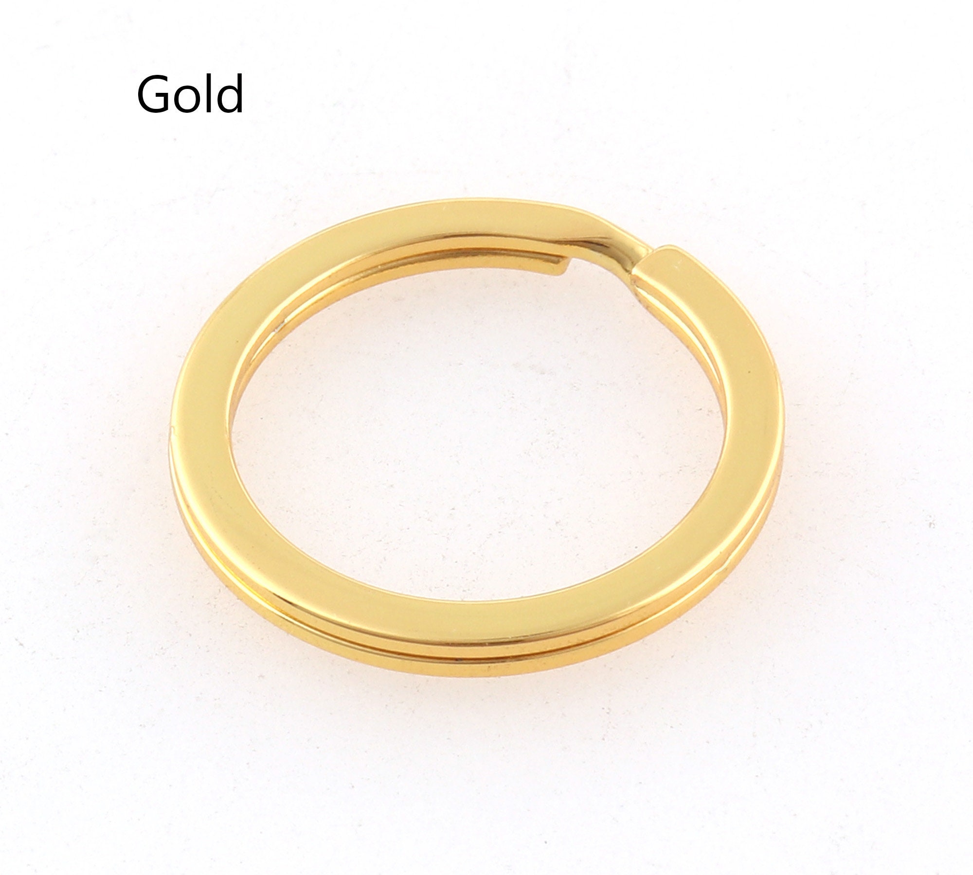Key Rings,flat Round Gold Key Ring,key Fobs,1'' Key Ring Split Ring Metal  Keyring,keychain Split Jump Ring,crafts Supplies,craft Accessories 