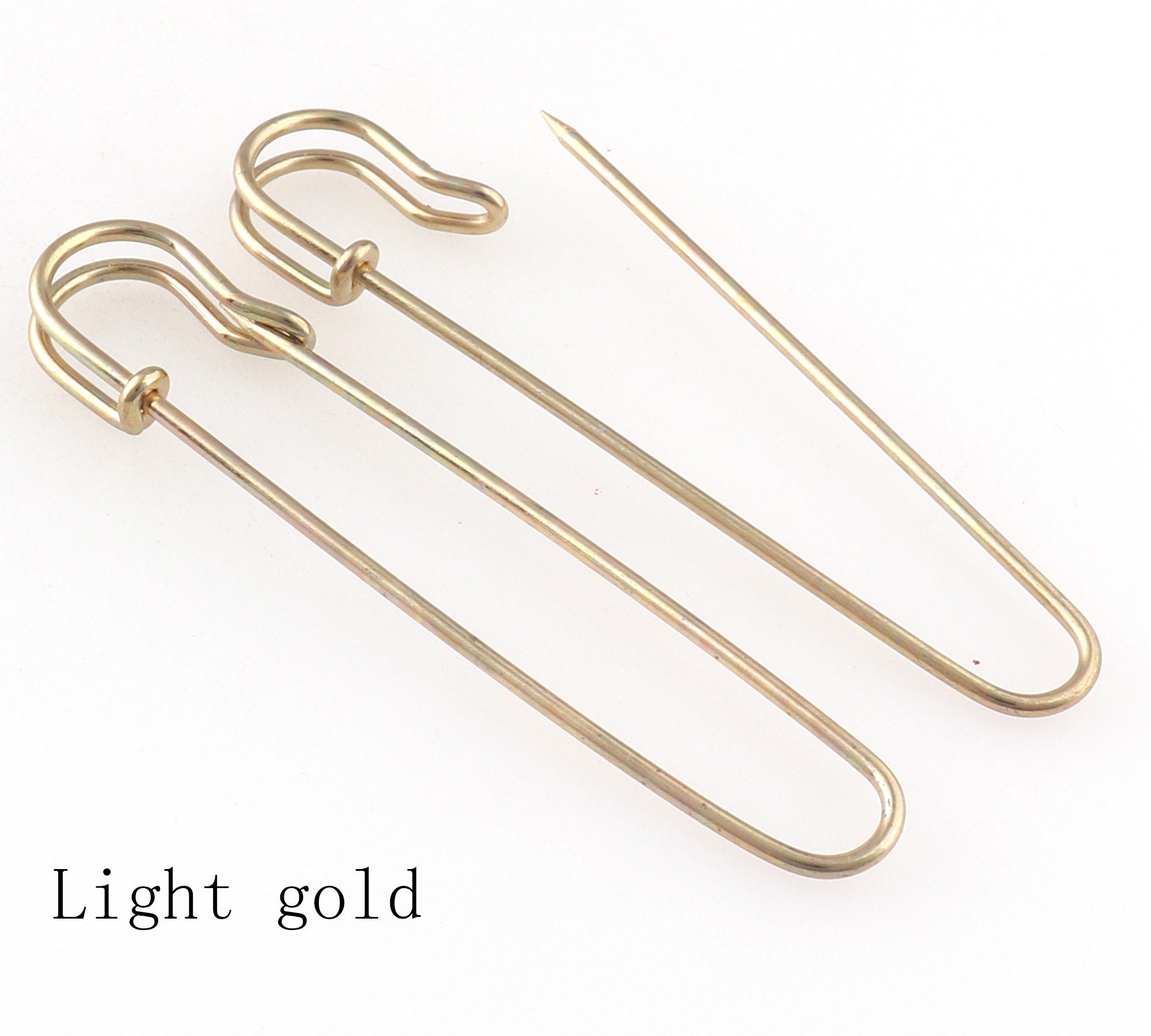 Silver Safety pins Coiless Safety Pins Larger Safety Pins Kilt Pins Broochs  Letter Bar Pins Apparel Accessories DIY Sewing 4pcs 80mm