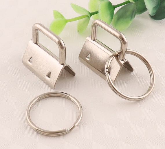 Metal Key Fobs Hardware With Key Ringsilver Key Fob Etsy
