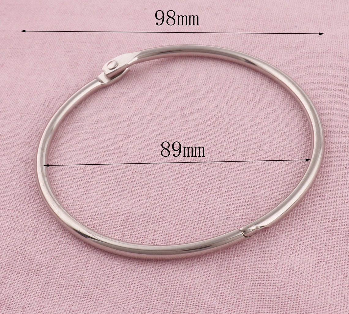 Binder rings large Silver hinge split snap rings album rings Etsy