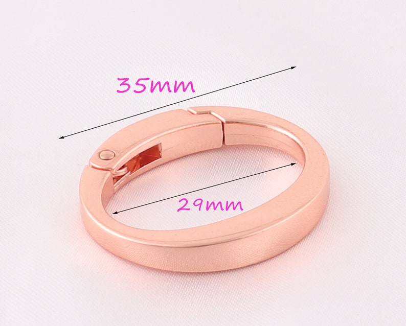 flat O-rings keychain ring Snap Hooks spring ring inner hardware ring 6pcs metal ring 29mm spring gate ring