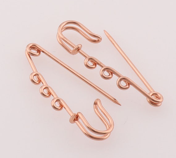 Brooch Pin,rose Gold Jewelry Pins,safety Pins,with Loop Back Safety Pin  Push Pins,metal Brooch Pin Kilt Pin for Clothing/crafts Supplies-2'' 