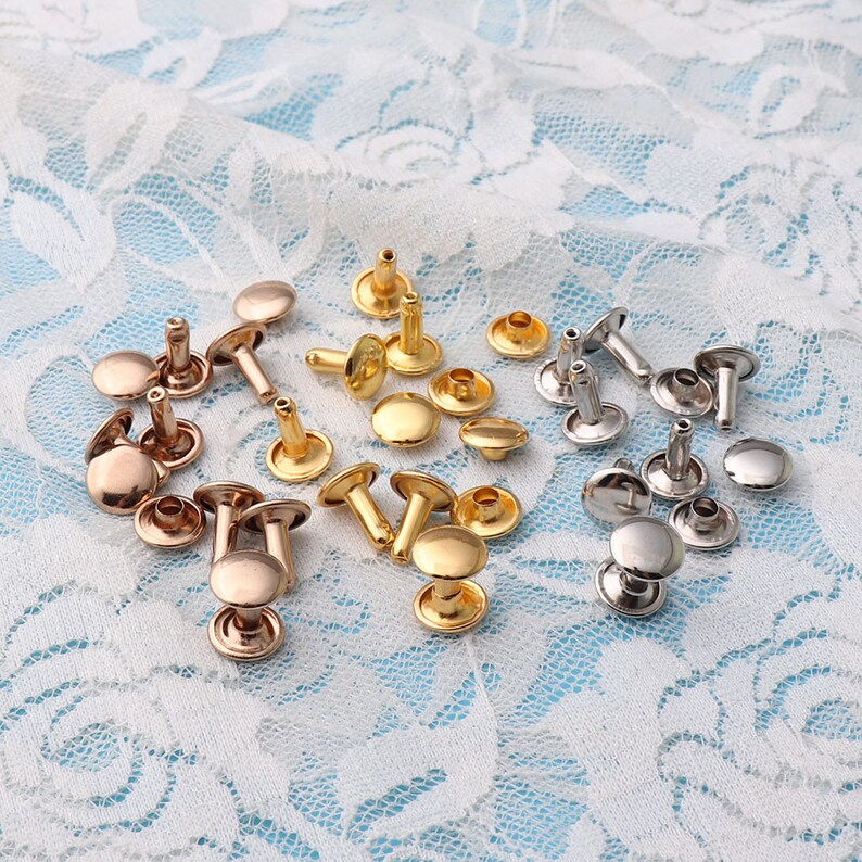 Rose Gold/gold/silver Color Rapid Rivet Double Cap Rivets | Etsy