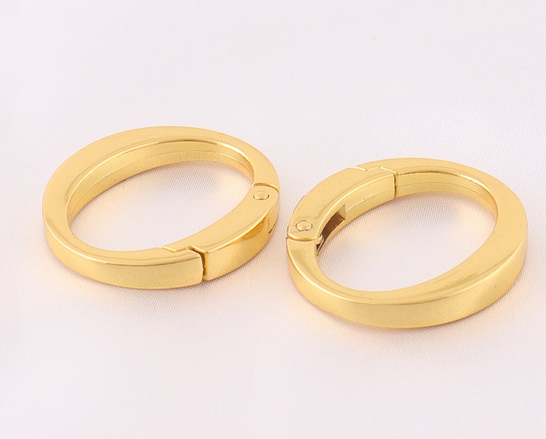 flat O-rings keychain ring Snap Hooks spring ring inner hardware ring 6pcs metal ring 29mm spring gate ring