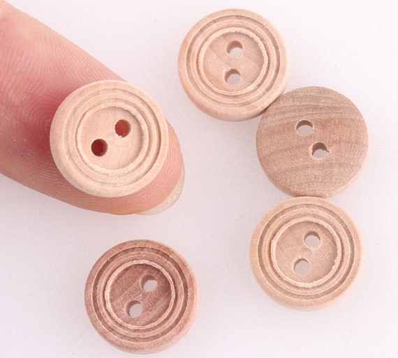 30pcs 12mm Mini Wood Button,2 Hole Round Wooden Buttons,crafts