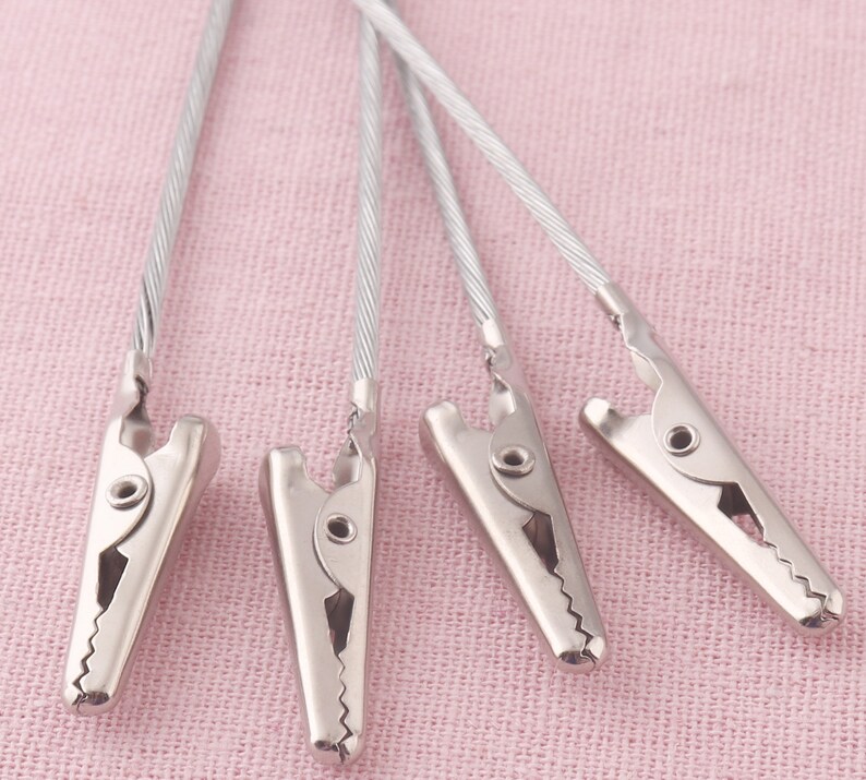 Silver Alligator clips with teeth Alligator Clamps Crafts Etsy