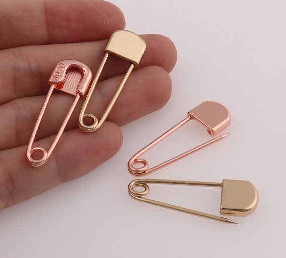 35 Mm Safety Pins,light Gold/rose Gold Brooch Pin,jewelry Pin,earring  Pin,decorative Pins,metal Pins,clothing Pins,pins for Jewelry-20pcs 