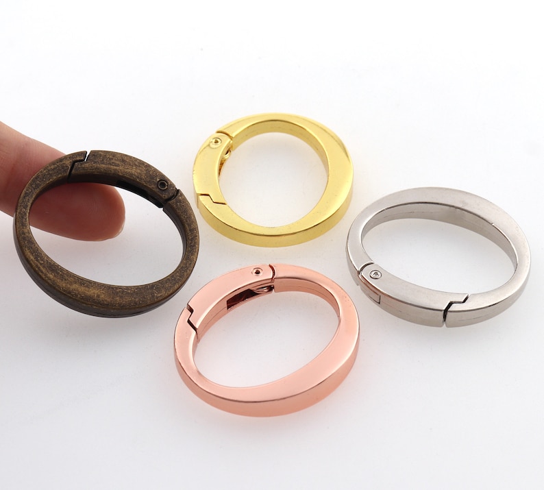 Colorful O-Ring for Bag,Crafts Supplies,Metal rings,Silver Oval rings,Purse strap rings,Purse ring,O rings,Spring clasp,Round ring-1 14/'/'