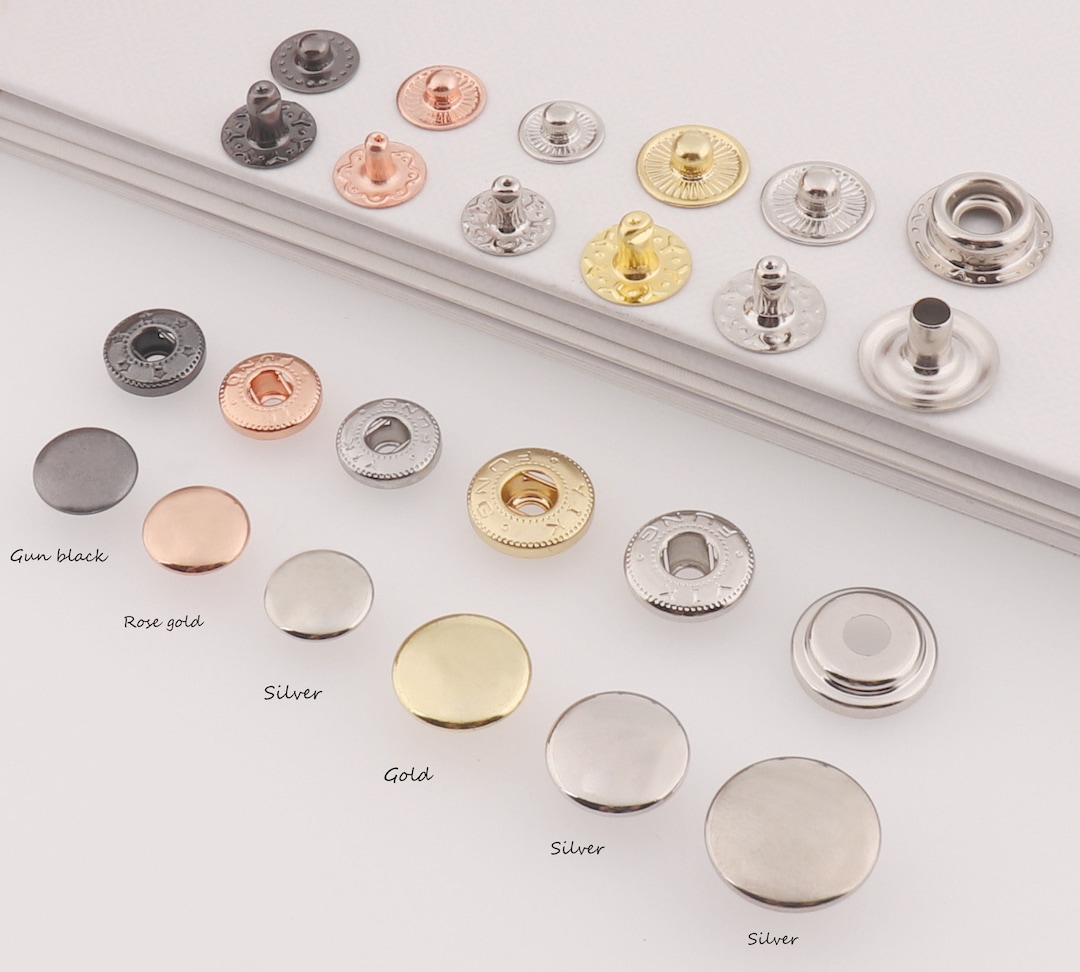 20 Sets Snap Button,leather Closure Snap Fastener,metal Snap Button