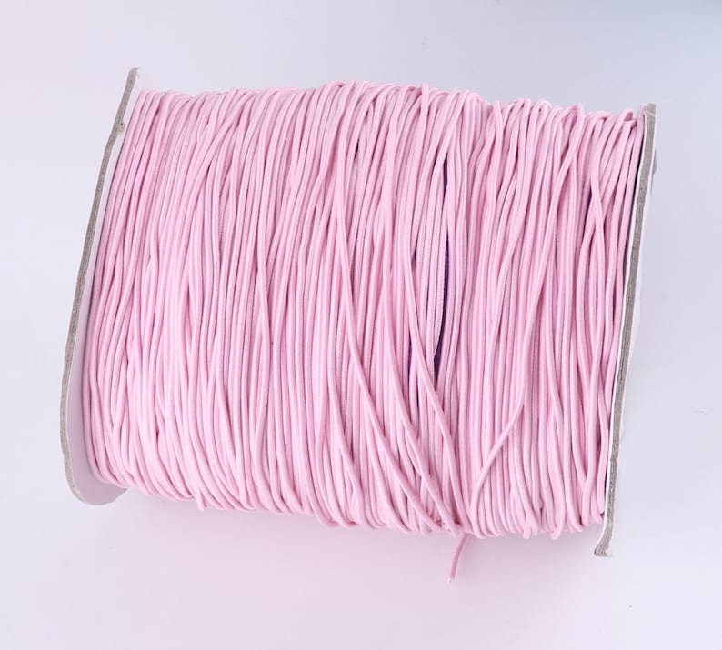 PinkYellow Elastic Cord,Personalized mask rope,Round Elastic Band Sewing for mask Knitting,Arts/&Craft Accessories,Clothing-1.5mm
