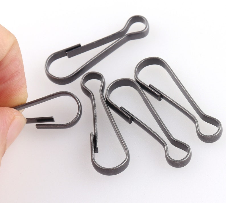 Black Lanyard Hook,Crafts Supplies,craft Lanyard Hook,hook Lanyard clasp,lanyard spring clip,Metal Lanyard clip for ID cardkeychain-1 13/'/'