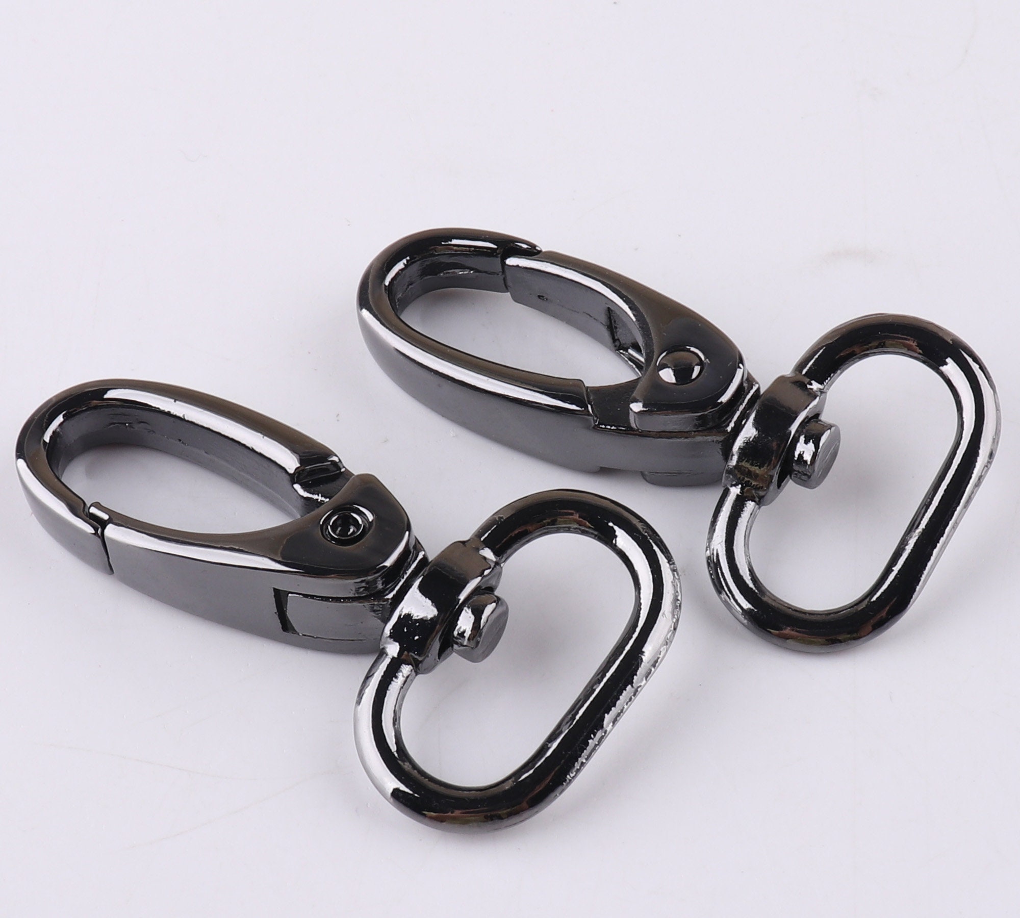 Silver,gunmetal and Black Snap Hook 1inch24mm Metal Lobster Clasp