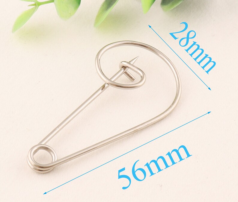 20 pcs Rose Gold/Silver Large Safety Pins,5628 mm Brooch Pin Back Safety Pin Giant Safety Pin,metal brooch pins kilt pins for clothes image 7