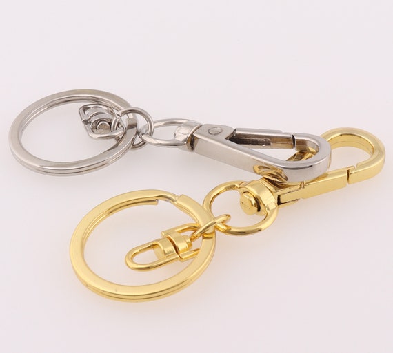 10Pcs Car Keychain, Lobster Claw Hair Clips Rose Gold Keychains Simple  Crafts Accessories for Women and Gold for Gift 