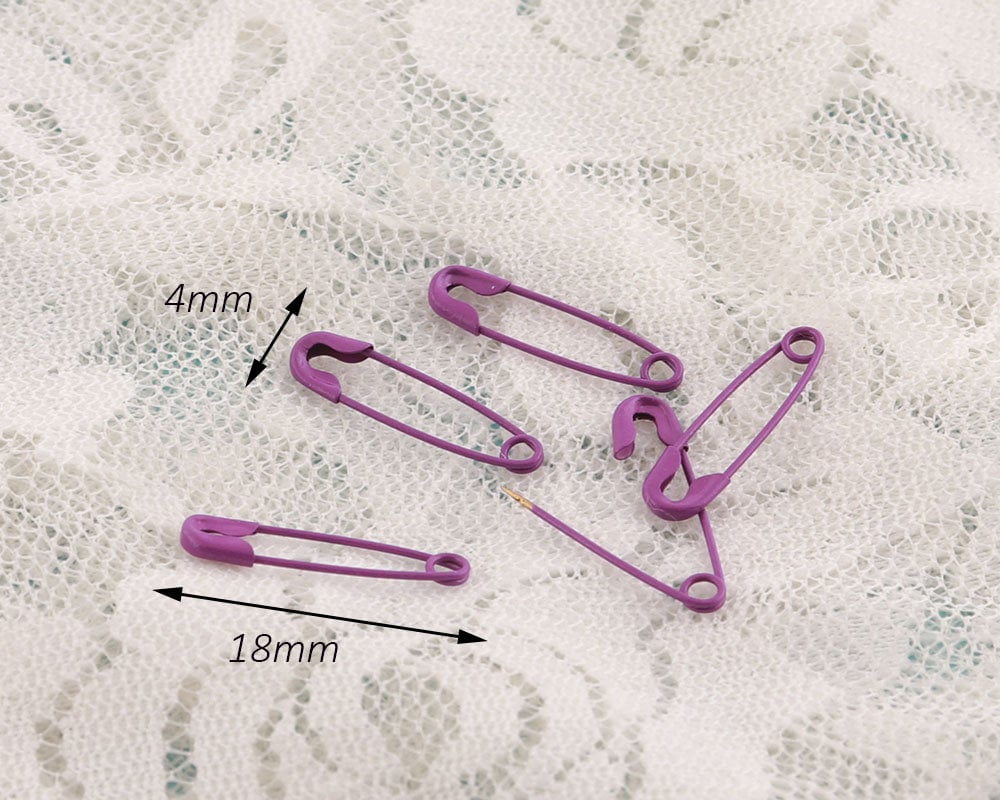 Purple Safety Pin Copper Pins 100pcs 184mm Mini Safety Pins Etsy