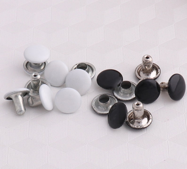 Black/white Color Rapid Rivet Double Cap Rivets 8mm Diameter Etsy