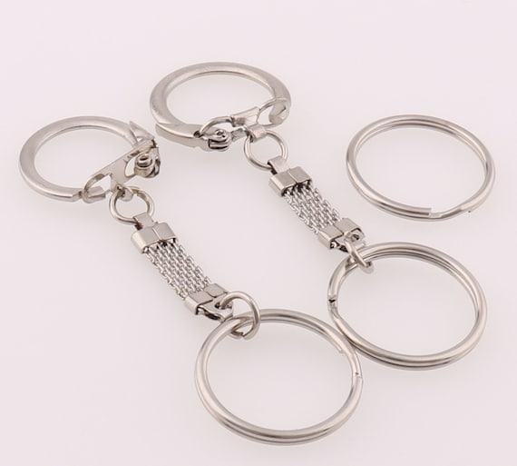 Silver Keychains Key Chain With Key Ring,85mm O-rings Parrot Hook