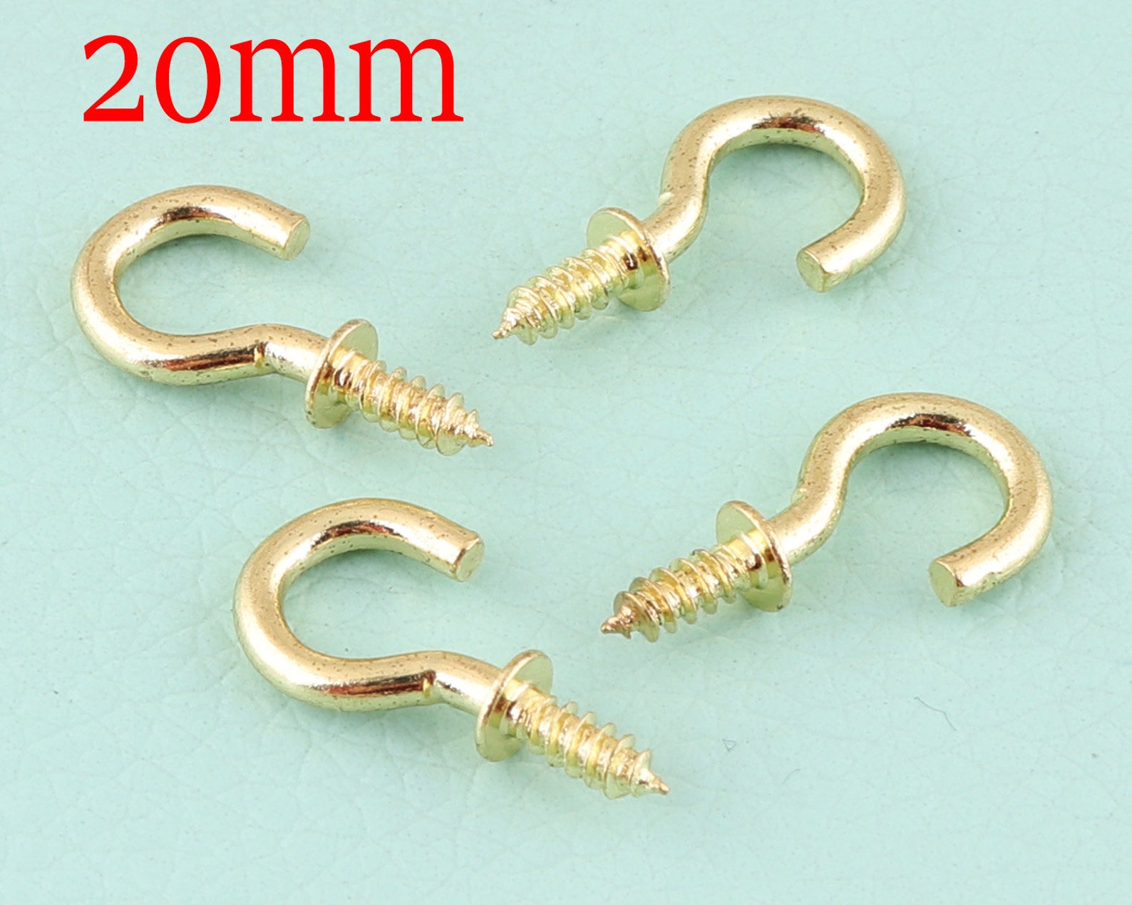 Ganchos de tornillo ganchos de metal de color dorado tamaño Etsy