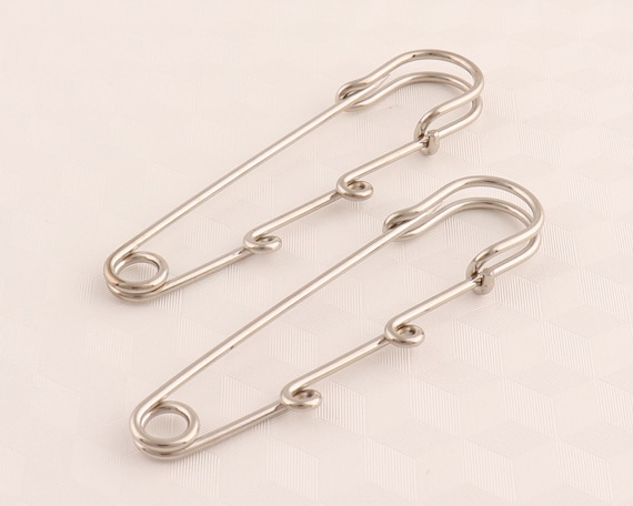 20 Pcs Silver Safety Pins,6315 Mm 2 Loops Safety Pins,silver Safety  Pins,large Safety Pins Findings/safety Pins for Clothing Tags 