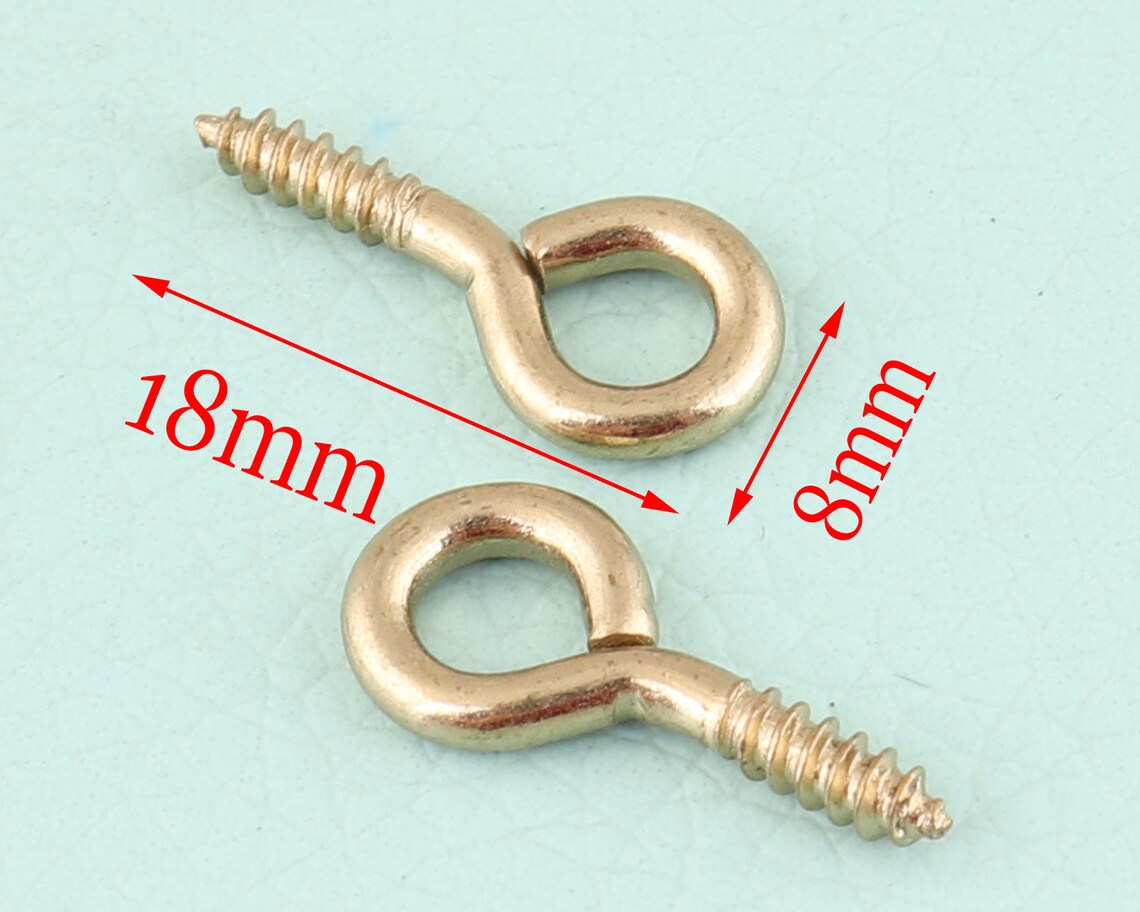 188mm Eye Screw Bails Gold Color Metal Screws Screw Eyelets Etsy