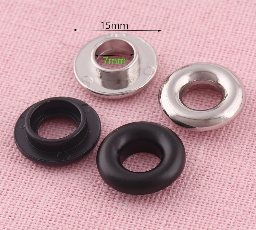 Silver/black Samll Metal Eyelet Grommet Zinc Alloy Screw Etsy