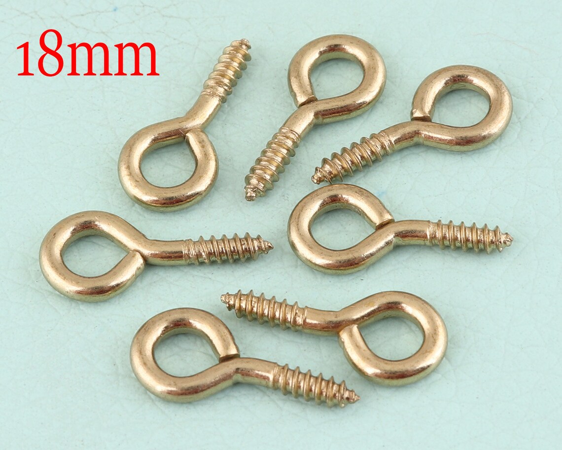 188mm Eye Screw Bails Gold Color Metal Screws Screw Eyelets Etsy