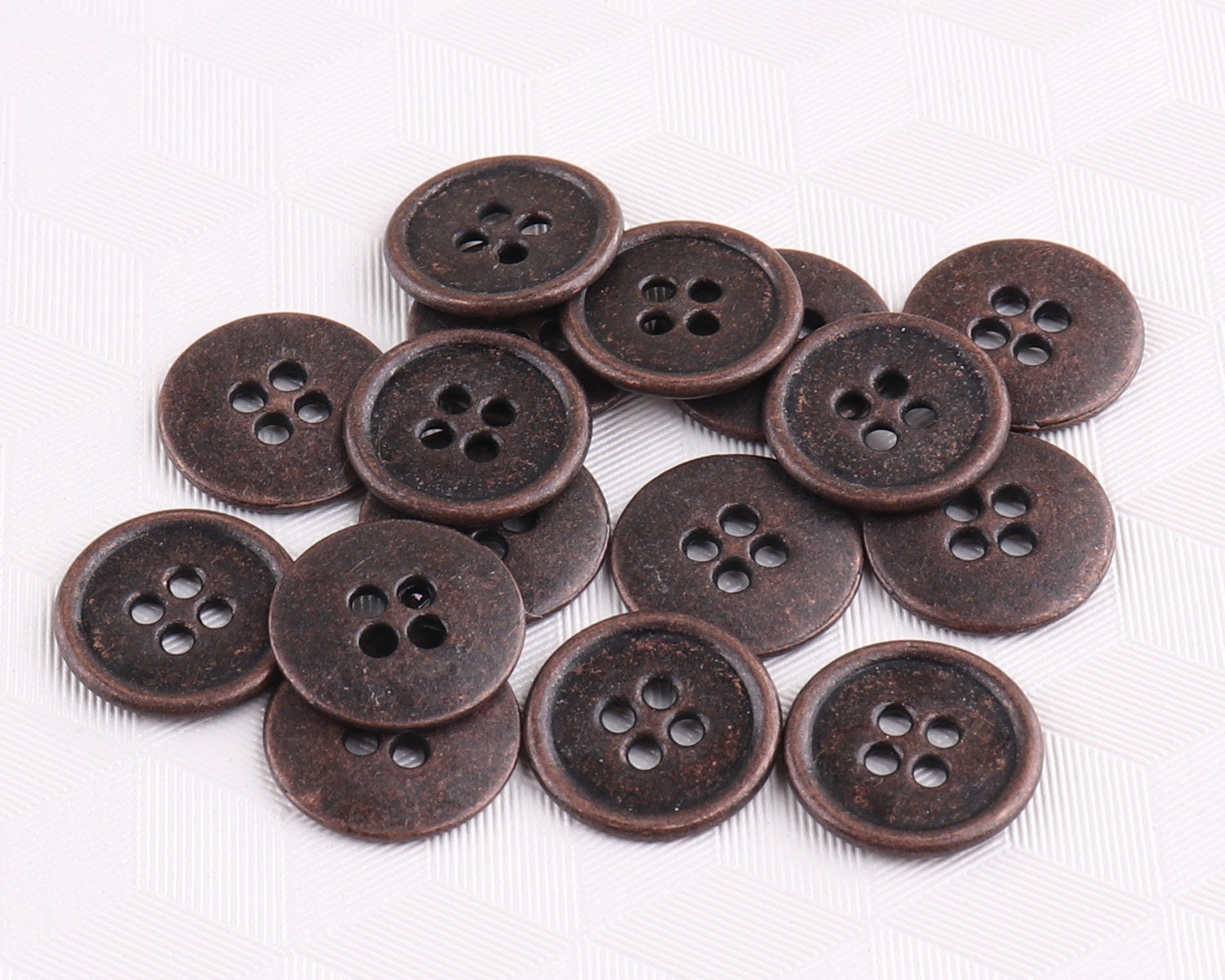 Metal Buttons10 pcs 10 mm 4 Hole ButtonsRound Copper | Etsy