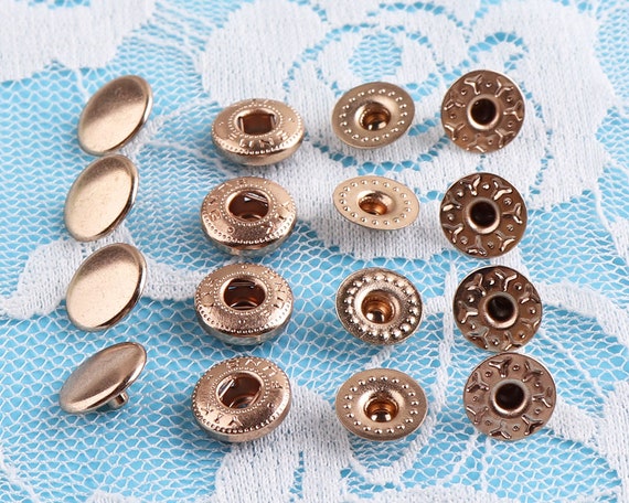 50 Sets snaps for clothing Vintage Buttons Button Press Botones Para Metal