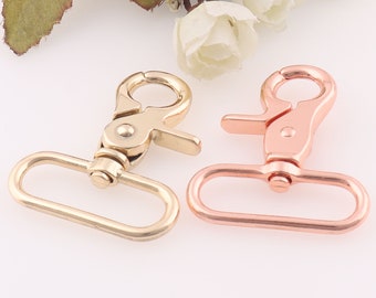 Lobster Swivel Clasp,Chain clasp Rose gold Connector SnapClothing/Crafts Supplies,Purse Clasp,Handbag Snap,Suitable for 1.5'' ribbon