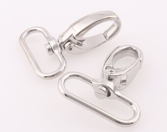 39mm(id) Silver Lobster Swivel Clasp,Chain clasp Connector Snap,Buckle Gate Bag,Purse Clasp,Handbag Snap,Suitable for 1.5'' ribbon-2pcs