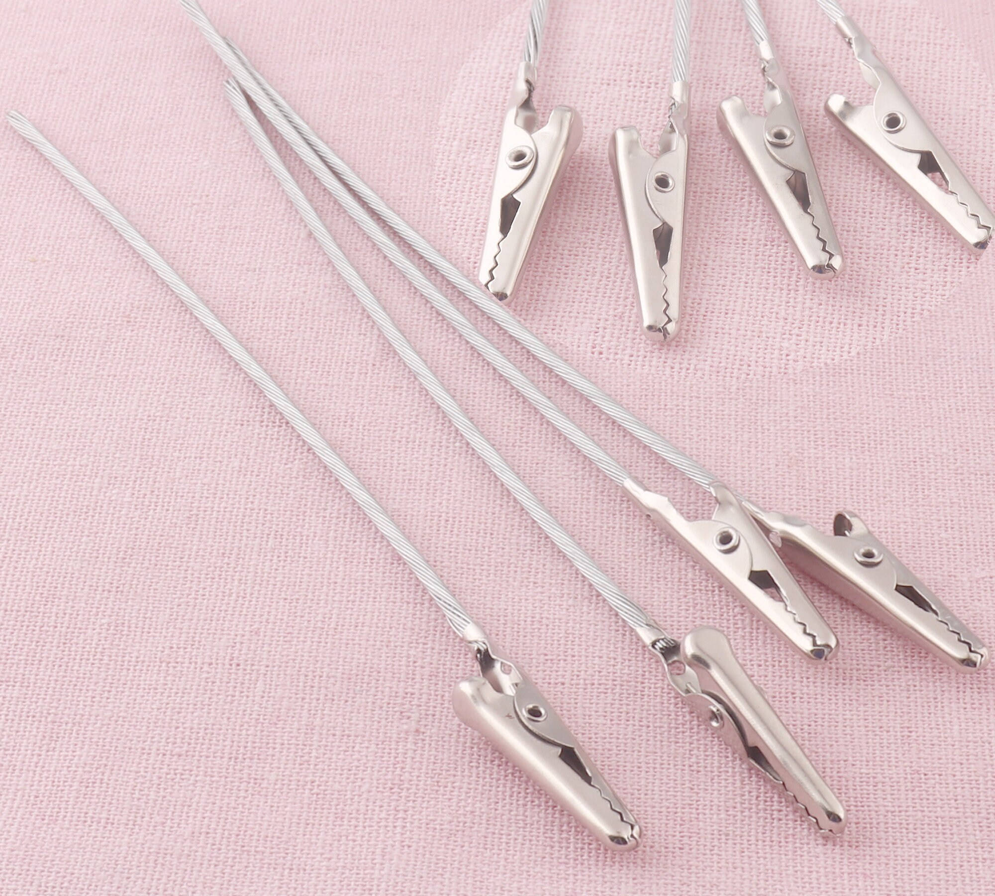 Silver Alligator clips with teeth Alligator Clamps Crafts Etsy