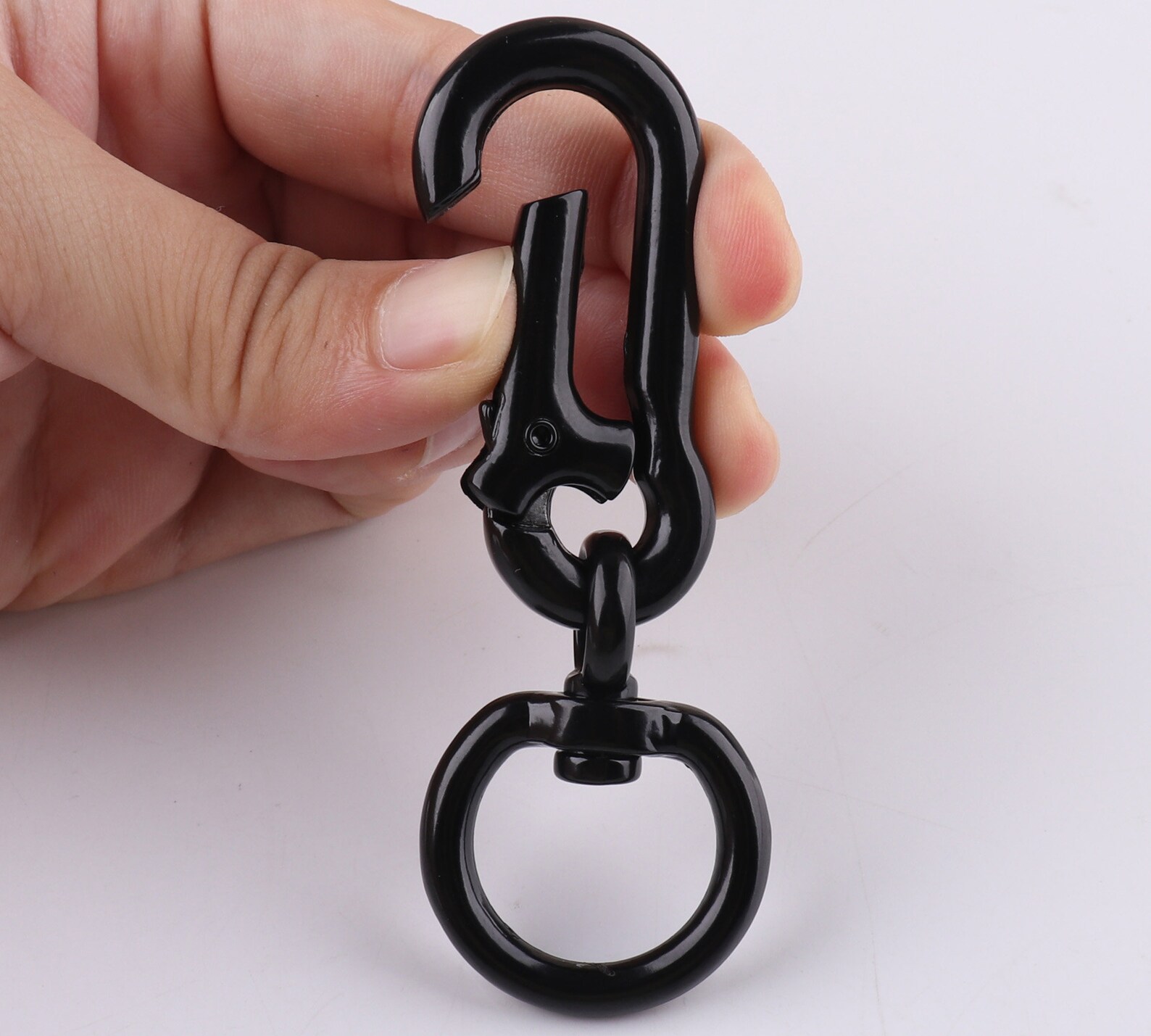 Black Swivel Snap Hook 20mminner Swivel Clasps Heavy Push Etsy