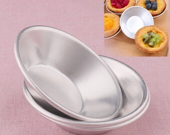 5pcs Cake mould,Packaging Tool,Pastry mould,Baking cup,Mini Aluminum Mold for Homemade,Quiche,Cake,Pudding,Jello,reusable Egg tart mould.