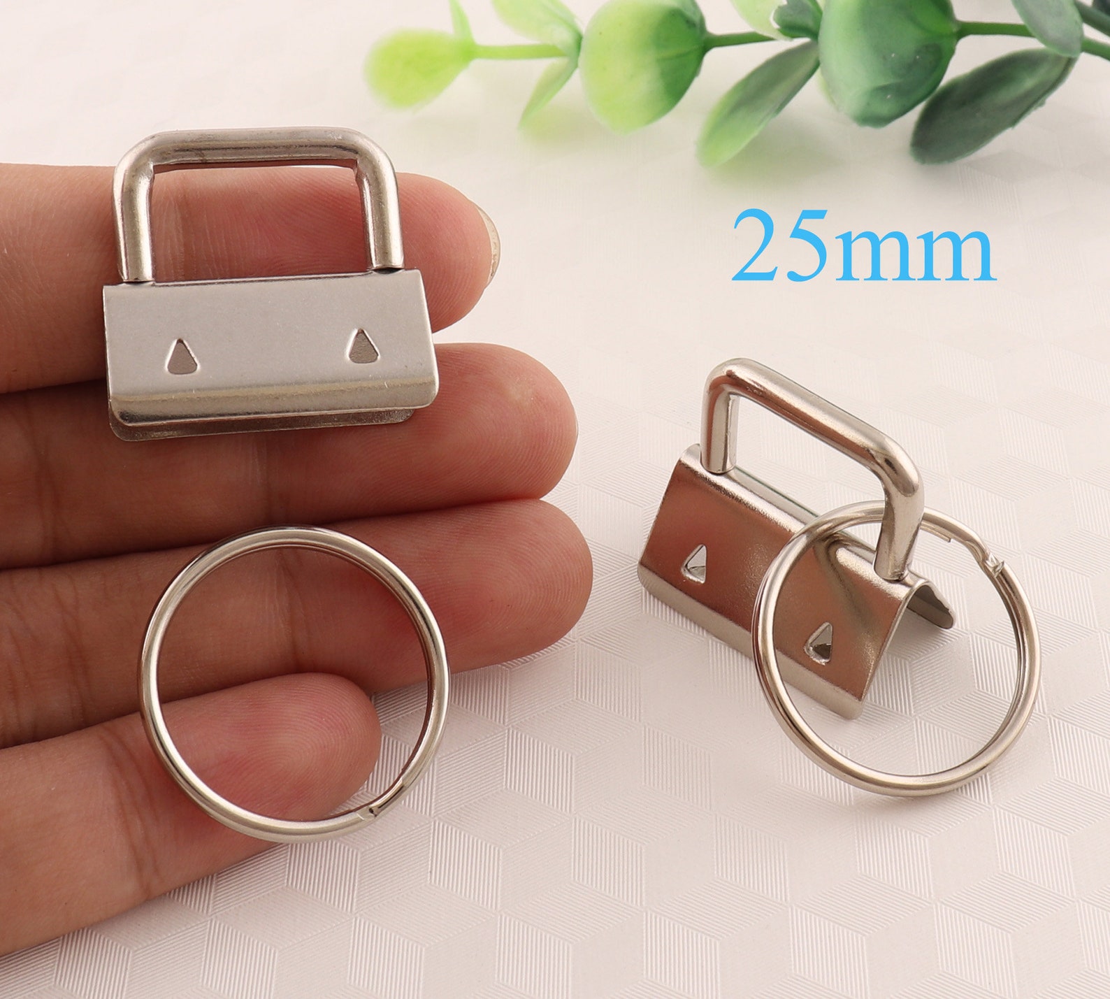Metal Key Fobs Hardware With Key Ringsilver Key Fob Etsy