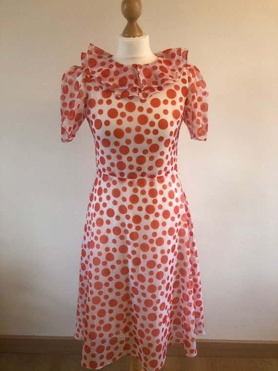 white spotty dress