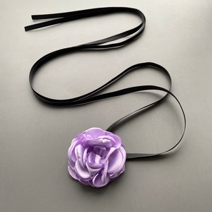 Purple choker flower Rose. Rose choker. Choker for Gift. Dainty Choker. Jewelry choker. Rose flower choker necklace.