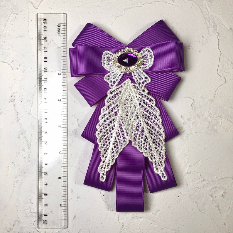 Womens Purple Bow Brooch. Valentines Gift. Etsy