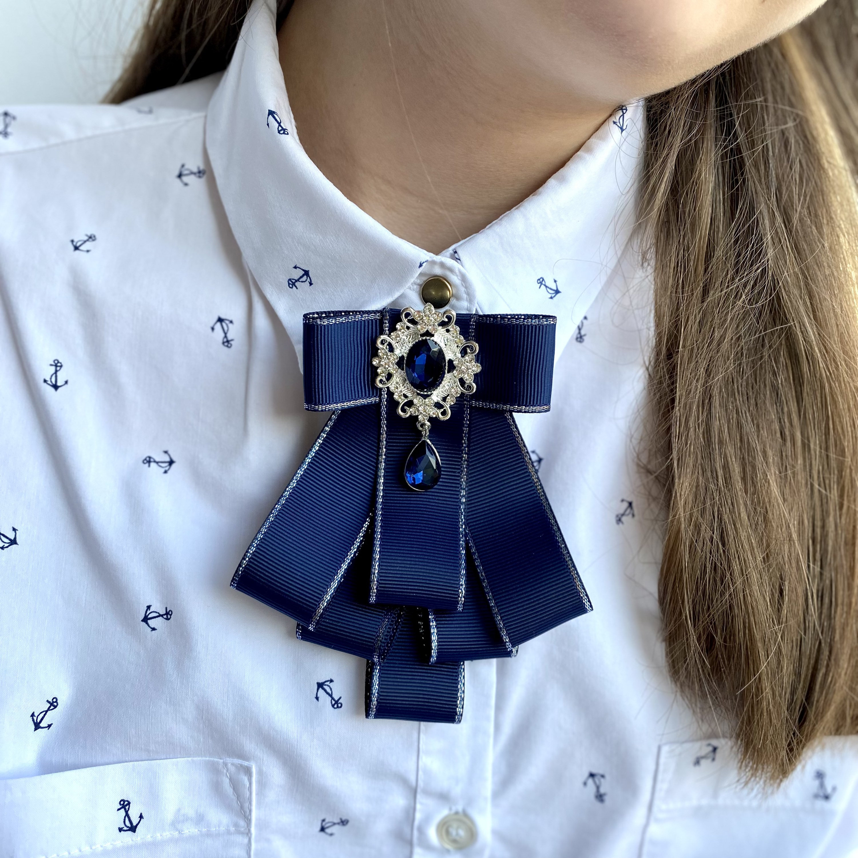 3 Spille Da Donna Con Fiocco E Perle - Stile Retrò, Per Matrimoni, Feste E Natale - Colore Nero, Elegante E Versatile - Foto 8